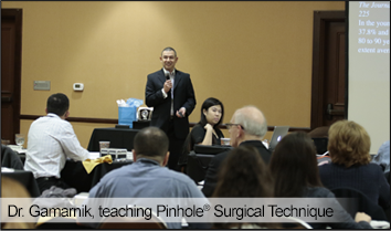 Dr. Gamarnik teaching Pinhole Surgical Technique
